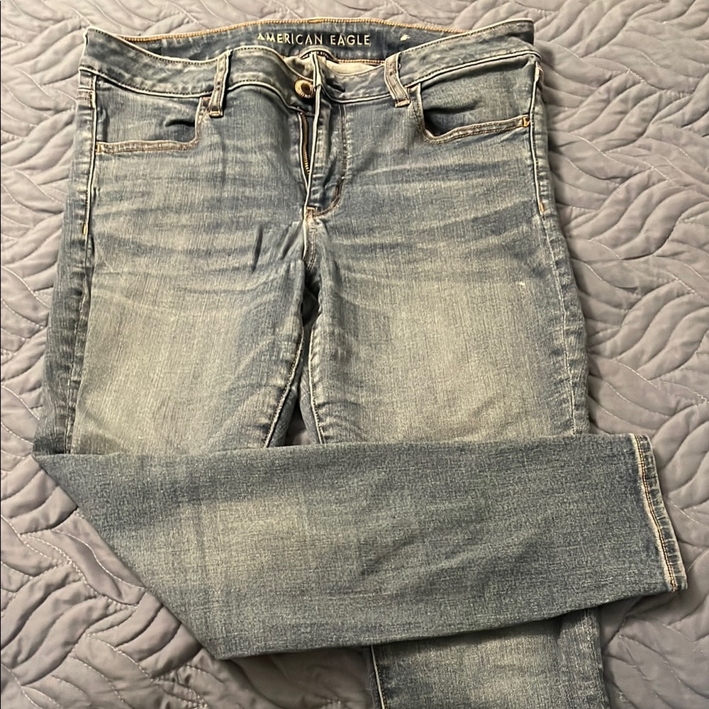 American Eagle Outfitters Blue Skinny Jeans Versatile Style